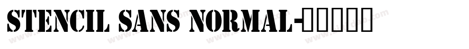 Stencil Sans Normal字体转换